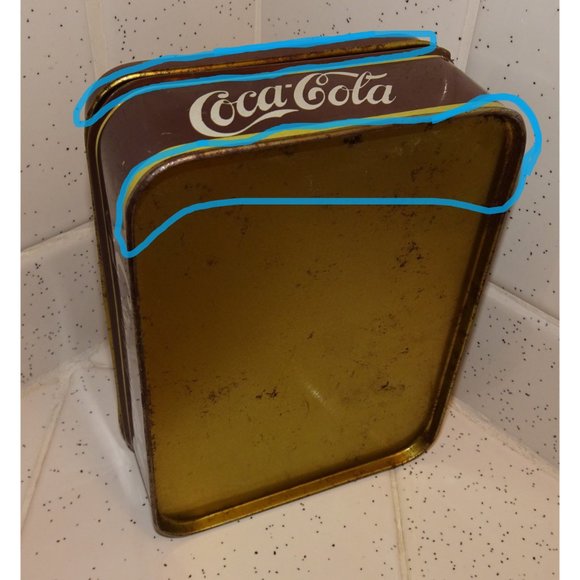 Vintage Coca Cola Queen Mary Tin w/ Note Pad collectible memorabilia stash box - Picture 10 of 11